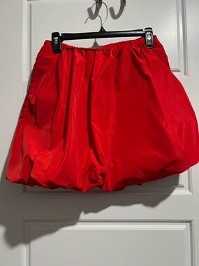 LOFT Red Bubble Skirt